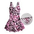 thumbnail image 6 of Uourmeti Girls' Pink Leopard Print Skirted One-Piece Swimsuit - Quick Dry Stretch Swim Dress for Beach, Pool & Summer Vacation, 6 of 8