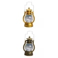 thumbnail image 1 of LOVIVER 2Pcs Lantern LED Oil Lamp Table Porch Winery Light Golden, 1 of 8