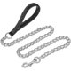 thumbnail image 1 of Chrome Plated Metal Dog Leash Chain Lead Heavy Duty Chew Proof Leash With Padded Handle Walking Traffic Training Traveling4' /2.0mm Small Chain, 1 of 5
