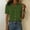 Green, variant on Ynynlocho Cotton Linen Button Down Shirt for Women V Neck Collared Blouse Casual Short Sleeve Rolled Cuff Tops Summer Tees