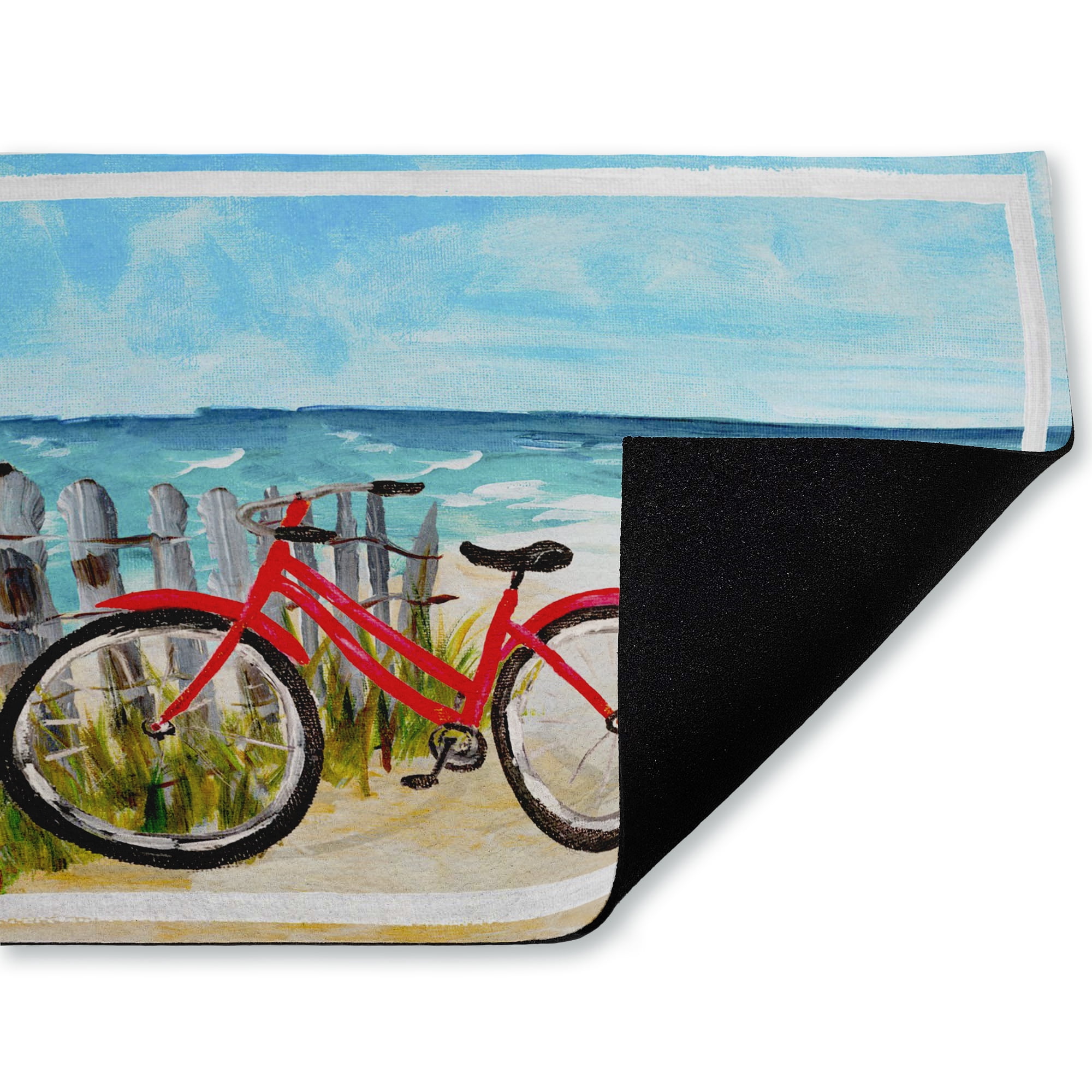 Stupell Industries Coastal Rides on Bicycle Printed Outdoor Door Floor Mat, design by Julie DeRice