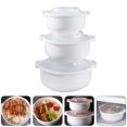 thumbnail image 2 of 3 Pcs Contenants de Repas pour Micro-Ondes Contenants de Stockage Alimentaire avec Couvercles Transparents, 2 of 5