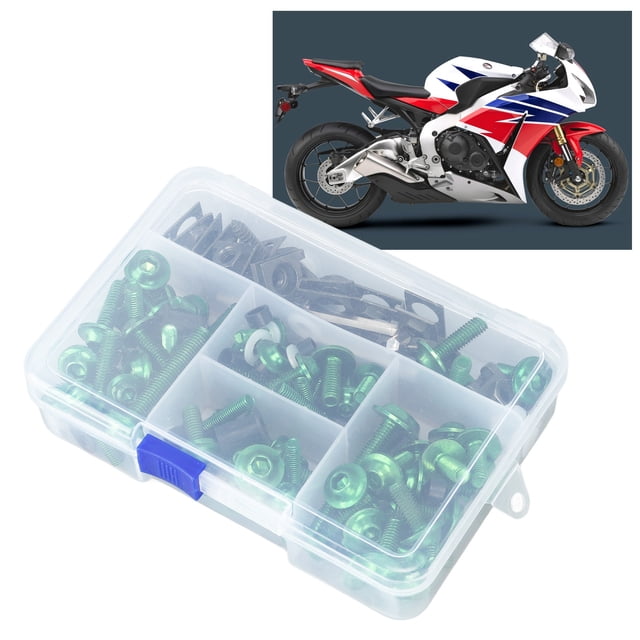Acouto 177PCS Motorcycle Fairing Kit Aluminum Motorcycle Windscreen Screws Colorful M5 M6 Motorcycle Windscreen Screws Replacement For GSXR600 GSXR750