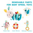 thumbnail image 3 of Asiento de coche Toys Koty Baby Spiral Peluche Toys Rabbit 0-6M, 3 of 6