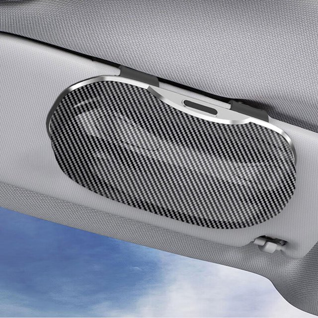 Soporte para gafas de sol para visera de coche, organizador de visera con clip, caja protectora para guardar gafas, ahorra espacio.
