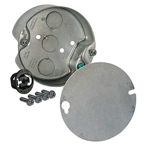 Electrical Box, Round Ceiling Pan, 4X4 in