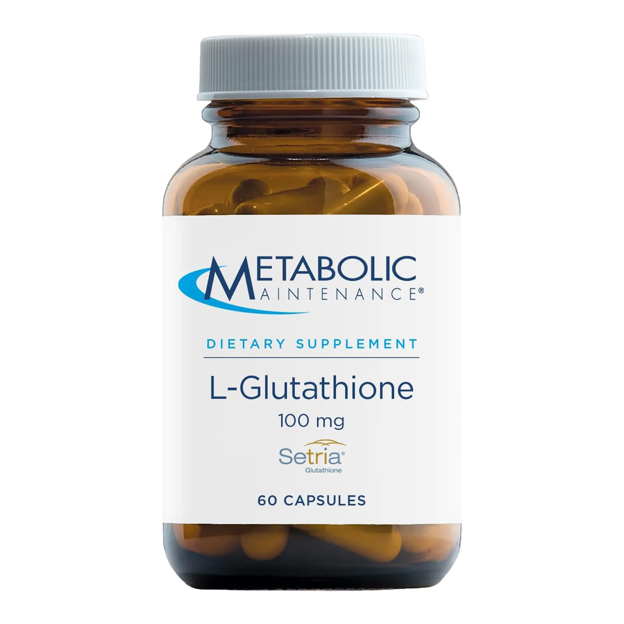 Metabolic Maintenance L-Glutathione 100 mg - Reduced Glutathione Supplement - Antioxidant & Cellular Support - Hypoallergenic & Non-GMO - 60 Servings - 60 Capsules