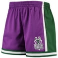 thumbnail image 2 of Women's Mitchell & Ness Purple Milwaukee Bucks Jump Shot Shorts, 2 of 4