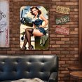 thumbnail image 3 of Placa Metal Vintage para Niña Pintura Hierro Rectangular Arte Pared Del 20x30cm, 3 of 9