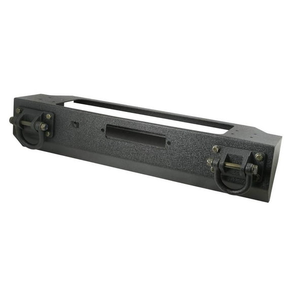 Rugged Ridge by RealTruck XHD Bumper, Front for Jeep CJ/Wrangler YJ/TJ|Modular Stubby w/ Winch Mount, Steel, Textured Black|11540.40|Compatible with 1976-1986 Jeep CJ; 1987-2006 Jeep Wrangler YJ/TJ