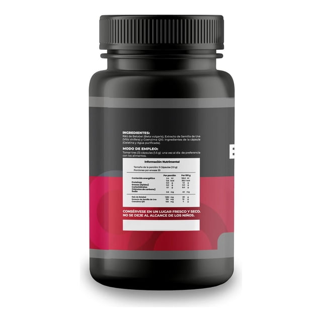 ENDAROO Betabel Complex | Beet Root Capsules | Naturales y Sin rellenos | 500mg por Cápsulas multicolor
