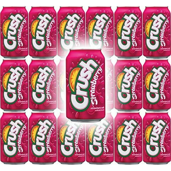 Crush Strawberry Soda, 12 Fl Oz Cans (Pack of 18, Total of 216 Fl Oz)