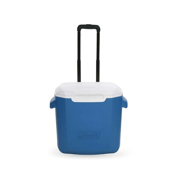 Hielera Coleman 6220 con Asa Y Llantas Azul 28 Qt