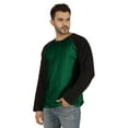 thumbnail image 3 of Inkmeso T-Shirt à Col Rond Coupe Régulière pour Homme, Raglan Uni à Manches Longues, 3 of 7