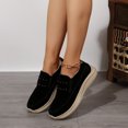 thumbnail image 5 of SACFOF Women's Suede Platform Loafers - Slip-On Wedge Moccasin with Comfortable Non-Slip Rocker Sole for Business, Casual, Daily Wear, 5 of 6