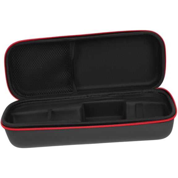 PU Leather Microphone Storage Pouch Durable Zipper Bag for Mic Protection Multi Organizer with Mesh Pocket for Accessories for Home and Travel Use