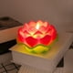 thumbnail image 2 of Vela oscilante con luz de flor de loto, vela LED sin llama para oración de adoración Rojo, 2 of 8