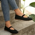thumbnail image 4 of Women's Mary Jane Ballet Flat Shoes Arch Support Dressy Knit Work Loafers Casual Office Walking Shoes, 4 of 8
