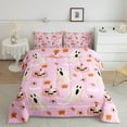 thumbnail image 2 of jejeloiu Horror Ghost Autumn Pumpkin Flower Happy Halloween Twin Comforter Set,Reversible Super Cozy Children Bedding,2 Pieces, 2 of 8