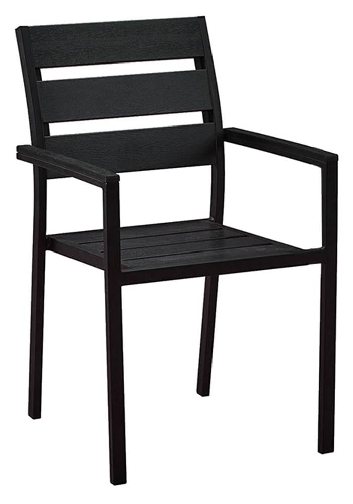 Oakland Living Stackable Indoor/Outdoor Slat Back Faux Wood Patio