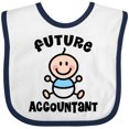 thumbnail image 3 of Inktastic Future Accountant in Training Baby Boys Baby Bib, 3 of 4