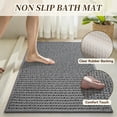 thumbnail image 3 of SIXHOME 18"x30" Bathroom Rug Non-Slip Absorbent Bath Mat Quick Dry Thin Soft Woven Boho Floor Mat Durable Textured Look Black, 3 of 8
