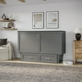 thumbnail image 2 of AFI Chelsea Queen Murphy Bed Chest with Mattress, Storage & Built-in Charging, Grey, 2 of 21
