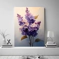 thumbnail image 2 of Mudket Purple Lilac Flowers Canvas Wall Art, Framed Ready to Hang, Vintage Floral Wall Decor for Living Room Bedroom Office, Botanical Painting Style Print - 12"L x 8"W, 2 of 10