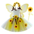 thumbnail image 4 of Gunia Tutu Skirts For Girls Sunflower Fairy Dress Flowy Gown With Floral Embroidery Photo Princess Birthday Party Kids Toddler Girls Skirt Yellow 6-12 Month, 4 of 9