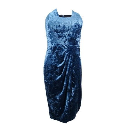 Sheath Strapless Court Train - JAX Women's Strapless Crushed Velvet Sheath Dress