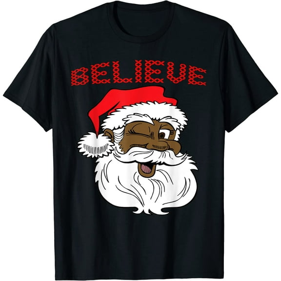 Black Believe Santa Claus Shirt - Fun African American Santa