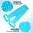 thumbnail image 5 of Under 10$ Back Scrubber for Shower Two Size for Choosing Inmorven Bath Body Brush Silicone Back Brush Extra Long Exfoliating Body Scrubber with Handle for Men and Women.(Blue), 5 of 8