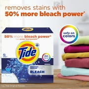 Tide Plus Bleach Powder Laundry Detergent, Original Scent, 129 oz, 89 Loads