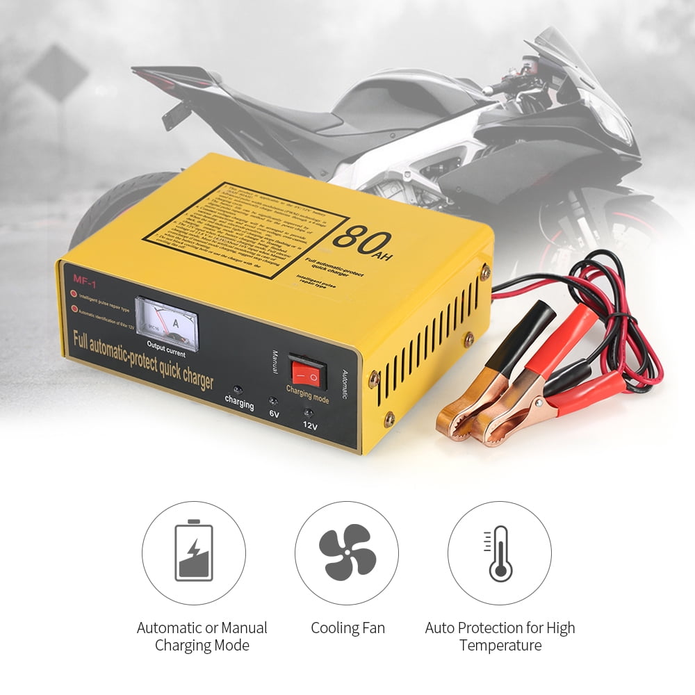 \u0026amp; 6V/12V 80AH Intelligent Automatic LED Charger Pulse Repair Type Maintainer For  Acid Battery And Lithium Battery 120W AC110V-250V