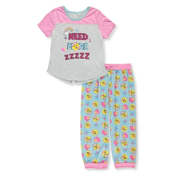 Emojination Big Girls' Need More Zzz 2 Piece Pajama Set