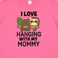 thumbnail image 4 of Inktastic I Love Hanging out with My Mommy with Sloth Boys or Girls Baby T-Shirt, 4 of 5