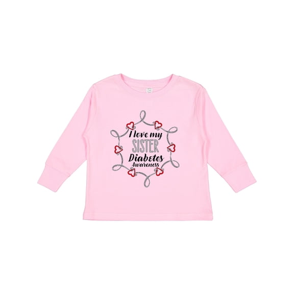 Inktastic I Love My Sister Diabetes Awareness Boys or Girls Long Sleeve Toddler T-Shirt