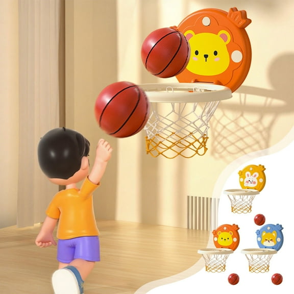 Viflosae Girls Outside Toys for Kids Ages 4-8 Indoor Hanging Basketball Hoop Toy Home Basketball Play Set Foldable Ball Game Equipment Indoor Basketball Training Gear Christmas Gifts for Boys