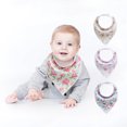 thumbnail image 4 of Set 4 Bib Unisex Snap Button Teething Drooling Bibs for Boys Girl Toddlers, 4 of 6