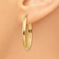 thumbnail image 3 of 14K Yellow Gold Earring Hoop Women'S 14 mm 3 3Mm Oval Earrings, 3 of 4
