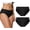 Black, variant on 6 Packs Womens Underwear Lace Soft Stretch Full Coverage Panties for Women , Size S-2XL