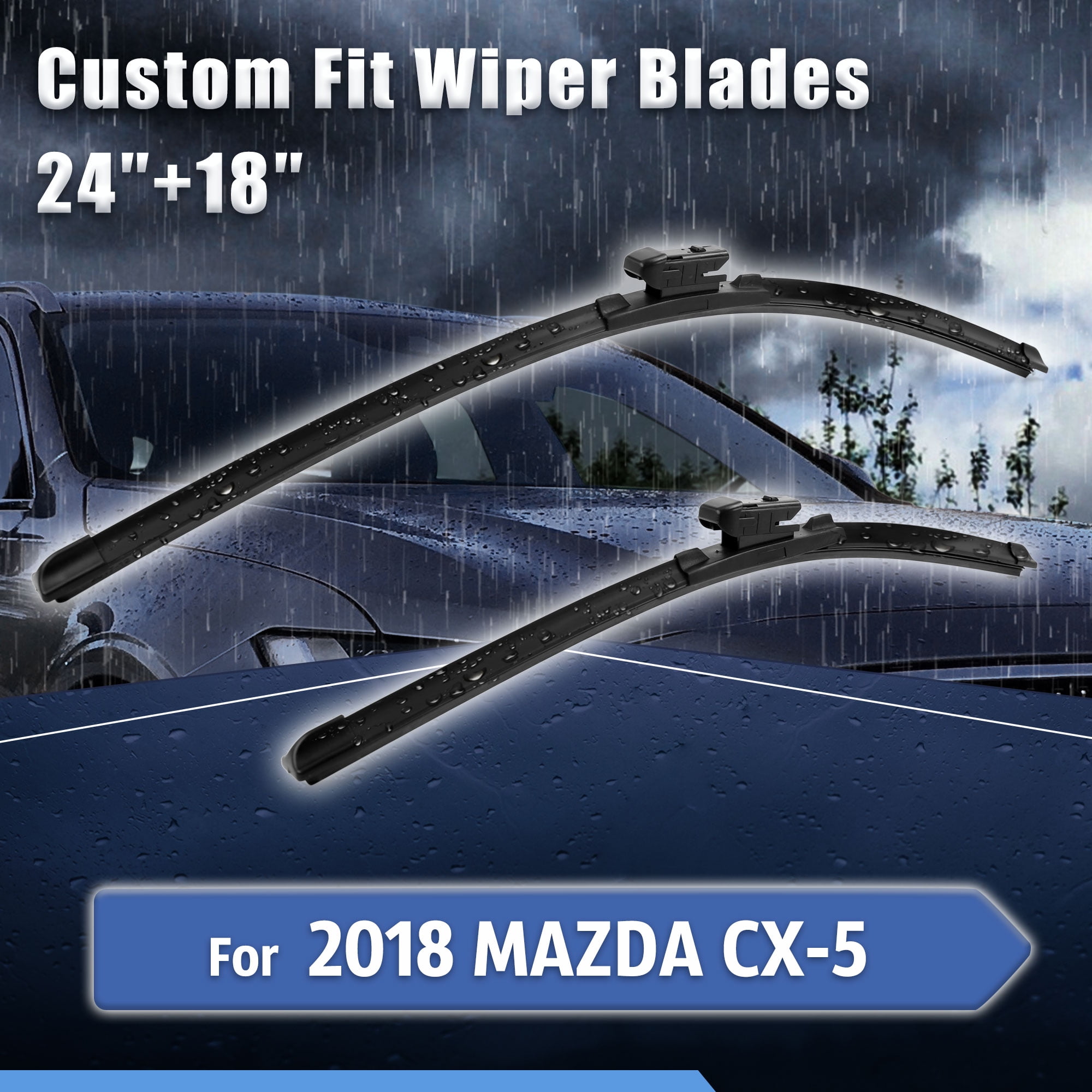 Custom Fit Front Windshield Wiper Blades for 2018 MAZDA CX5 Walmart
