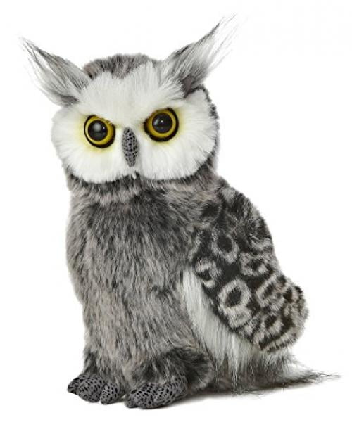 Justice Cuddle Me Faux Fur Plush Stuffed Animal OWL New Aurora 