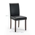thumbnail image 4 of Modway Prosper Faux Leather Dining Side Chair Set of 2 in Black, 4 of 9