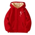 thumbnail image 4 of XEGLSBU Girls Winter Coats Size 14-16 Navy Girls Winter Hooded Jacket with Zip up Printed Playful Outerwear for Toddlers and Kids Cozy Pockets Boys Winter Coat Size 8 Fur Hood Red Size 4-5 Years, 4 of 4