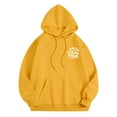thumbnail image 5 of Hpapadks Womens Hoodies Funny Social Dog Mom Print Long Sleeve Loose Hooded Top for Dog Lovers Sweatshirt for Women Yellow XL, 5 of 6