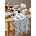 thumbnail image 2 of Table Runner Dresser Scarf 14 x 72 Inch Coastal Nautical Ocean Starfish Coral Shell Seahorse Table Runners Non-Slip Heat Kitchen Dining Table Decor for Indoor Outdoor Home Party Decoration, 2 of 7