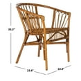 thumbnail image 5 of SAFAVIEH Adriana Solid Rattan Bucket Chair, Honey, Set of 2, 5 of 7