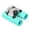 Cyan, variant on Pompotops Binoculars for Kids Portable 8X21 High-definition Children's Telescope Mini Outdoor Colorful Binoculars Concert