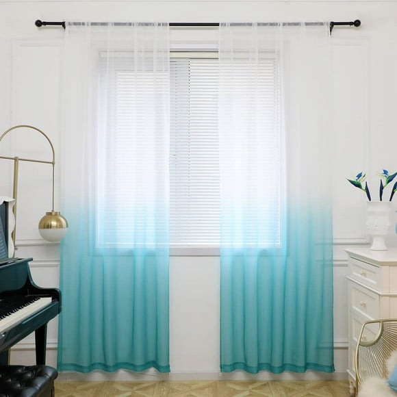 lkijhrd Window Sheer White Curtains 54 Inches Long 52 inches Width 2 Panels Sheer Curtains Sheer Curtain Clear Basic Rod Pocket Panel 15 Colors 16 Size for Bedroom Living Room Yard Kitche